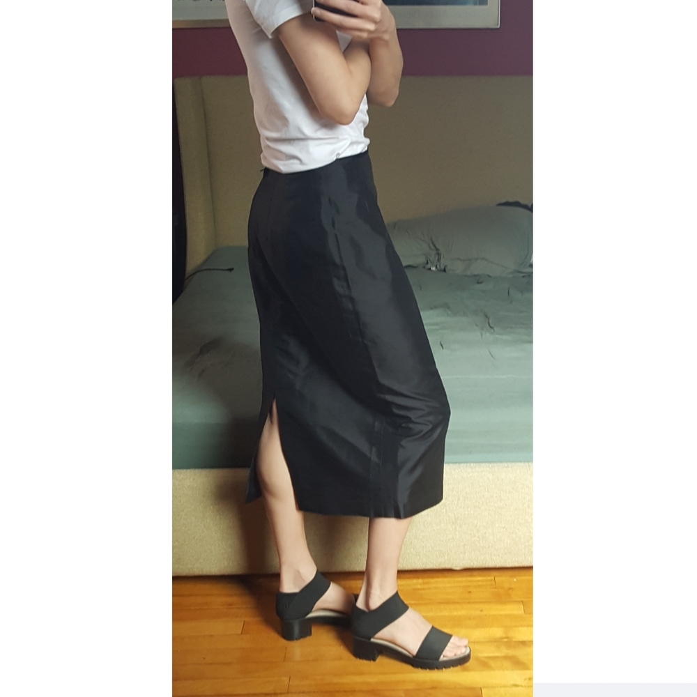 Thai silk midi skirt